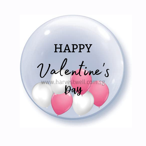 Personalized Happy Valentine's Day Bubble Balloon